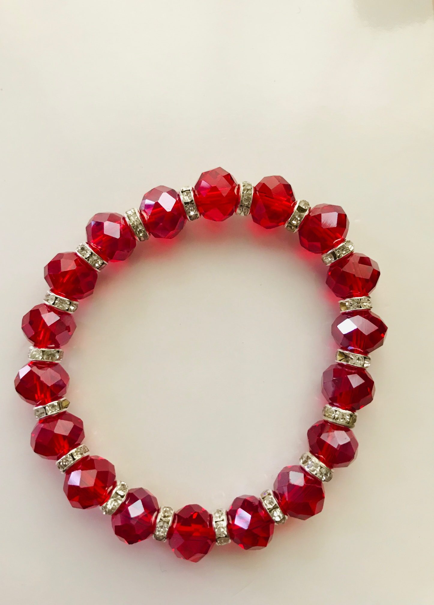 Red Sparkly Crystal Rhinestone Bracelet – Xiomix